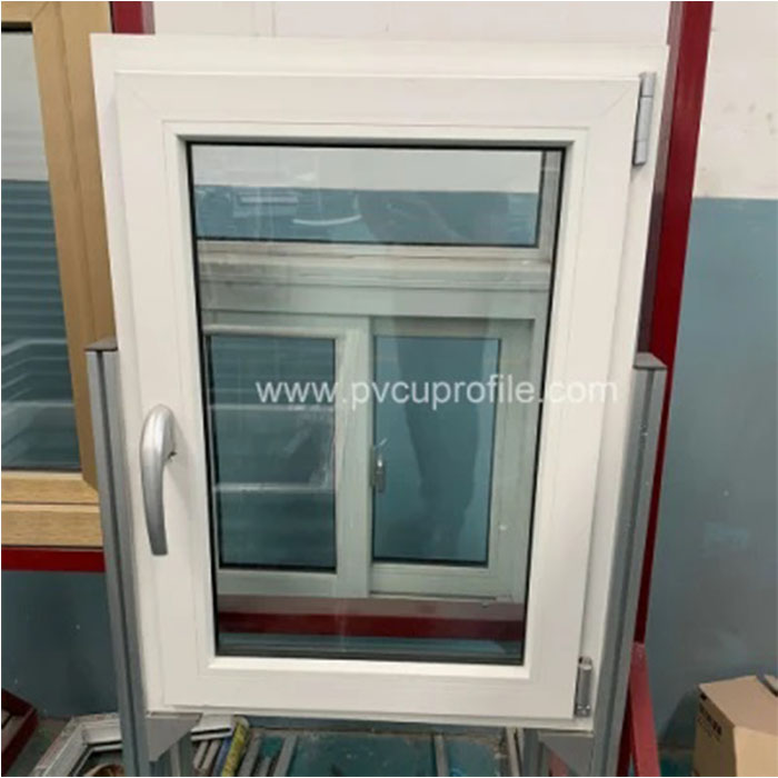 Unidad de vidrio aislante Ventana fija de doble capa Ventanas de guillotina UPVC