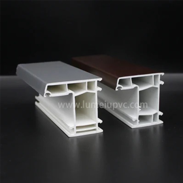 Perfiles de ventana de PVC de extrusión de marco de serie de 60 mm de venta caliente