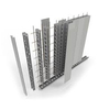 Perfil de encofrado de PVC plegable para soluciones de muros permanentes
