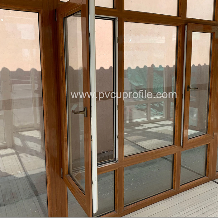 Ventana abatible de PVC Ventanas de doble acristalamiento
